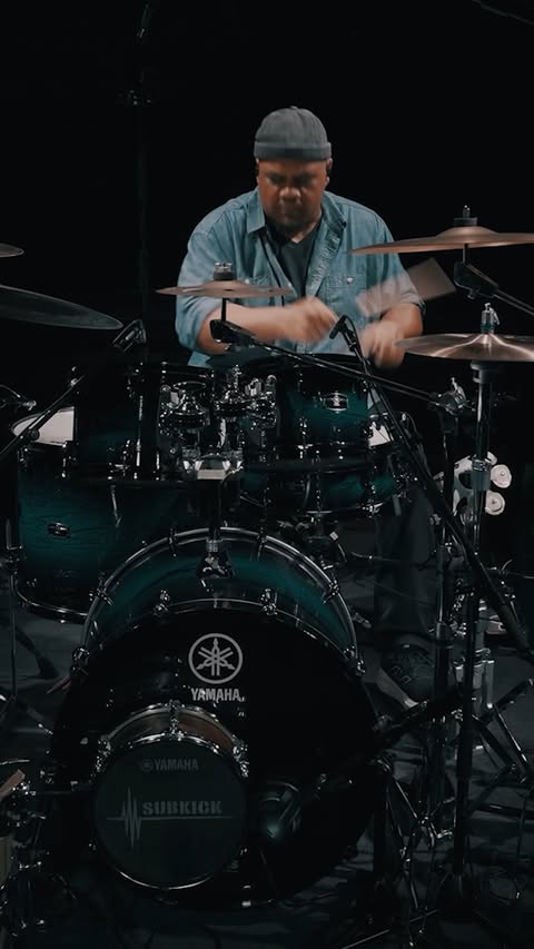 Instagram post by @jtondrums for Yamaha. Caption reads: Solos from JT Thomas don’t just showcase....