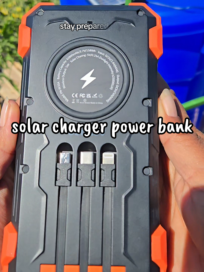TikTok post by @camiheals for Blavor. Caption reads: 🔋⚡️@BLAVOR ENERGY #emergencypreparedness.