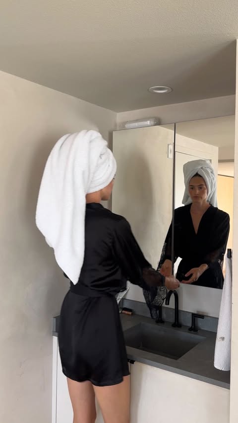 Instagram post by @sannevloet for The Row. Caption reads: 6am morning routine - she is back baby!!!....