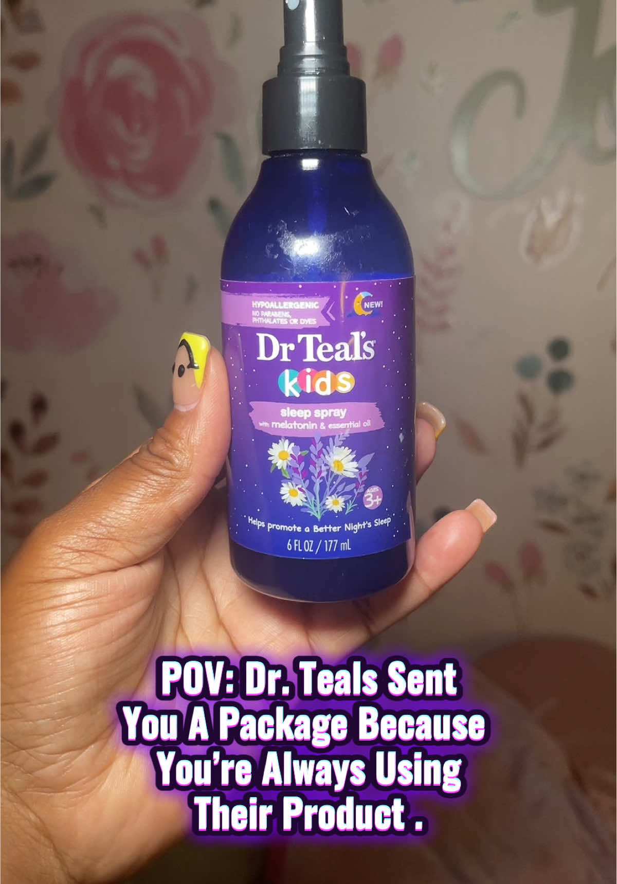 TikTok post by @mommymiatamoves for Dr Teal's. Caption reads: [...] kids need that extra help at bedtime.....