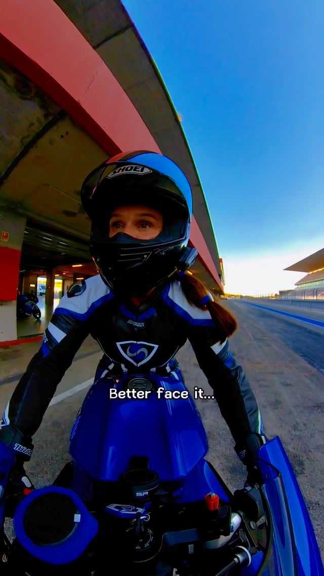 Instagram post by @sandcat_lady_biker for Yamaha. Caption reads: Allow me to tell you guys a story by remaking one....