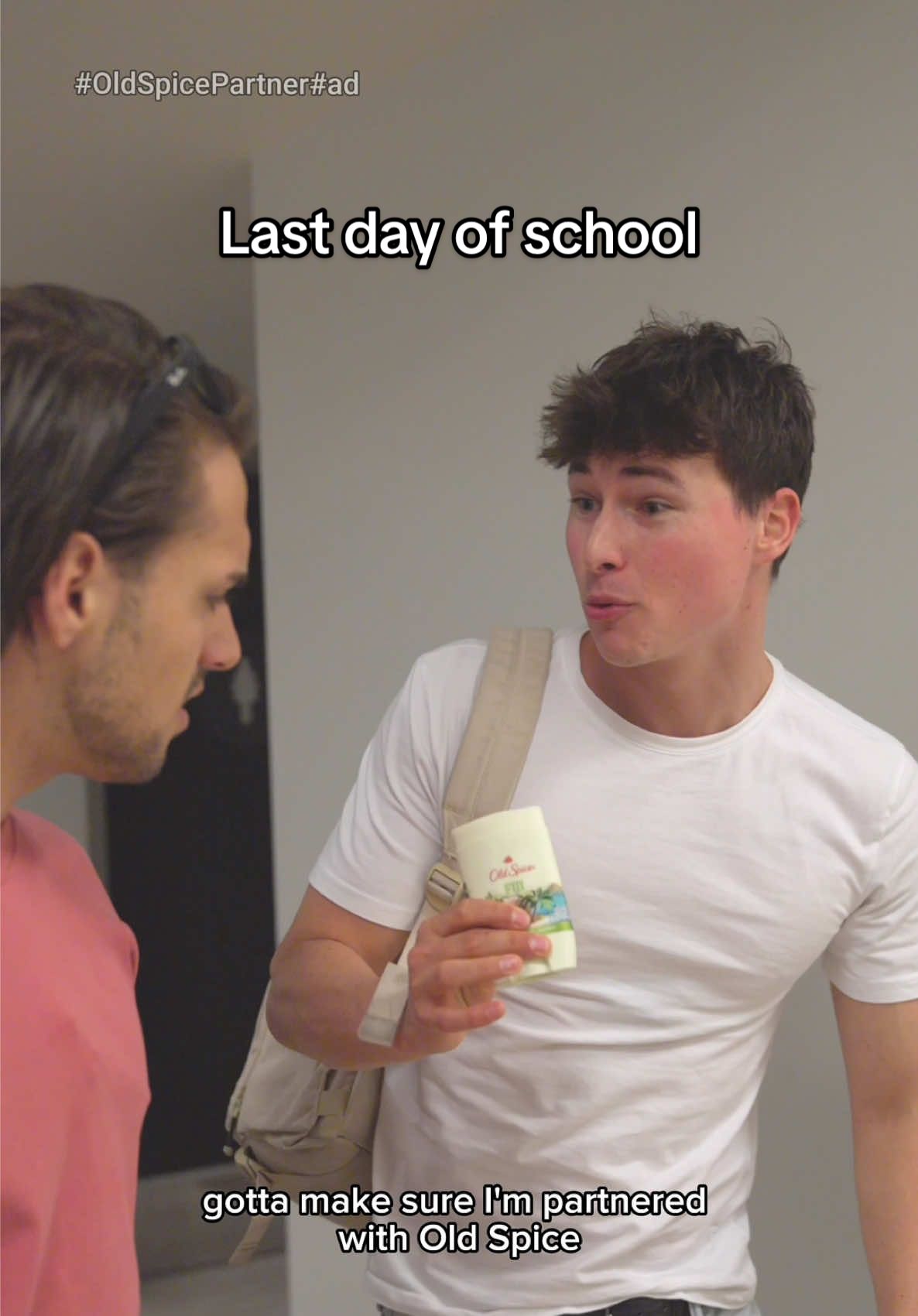 TikTok post by @fabioandben for Old Spice. Caption reads: #oldspicepartner #ad Took the class on a quick....