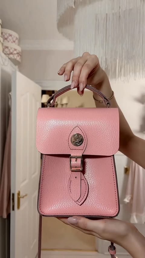 Instagram post by @freddy for Cambridge Satchel. Caption reads: Obsessulated! 🫧🎀✨ thank you @cambridge_satchel....