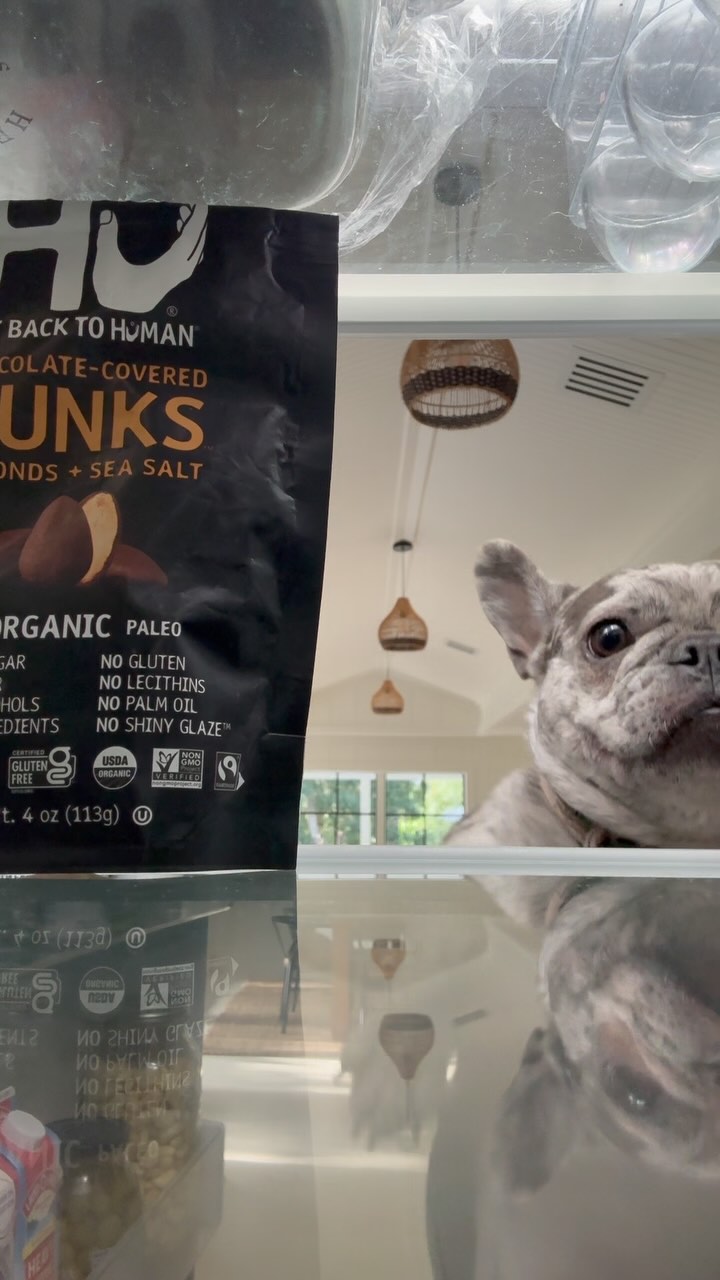 Instagram post by @lilchoop__ for Hu Kitchen. Caption reads: [...] #HealthySnacksGoneWild #Ad #HUKitchen....