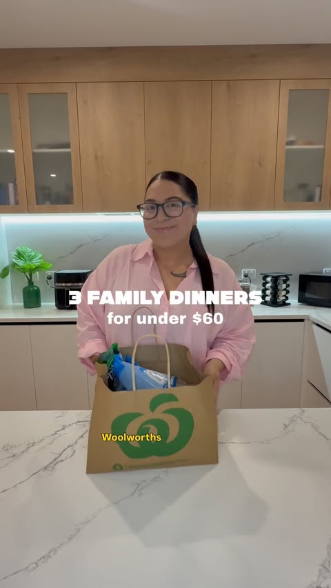 Instagram post by @makeretemiringa for Woolworths. Caption reads: [...] dinners for under $60 🙌🏽 I used....