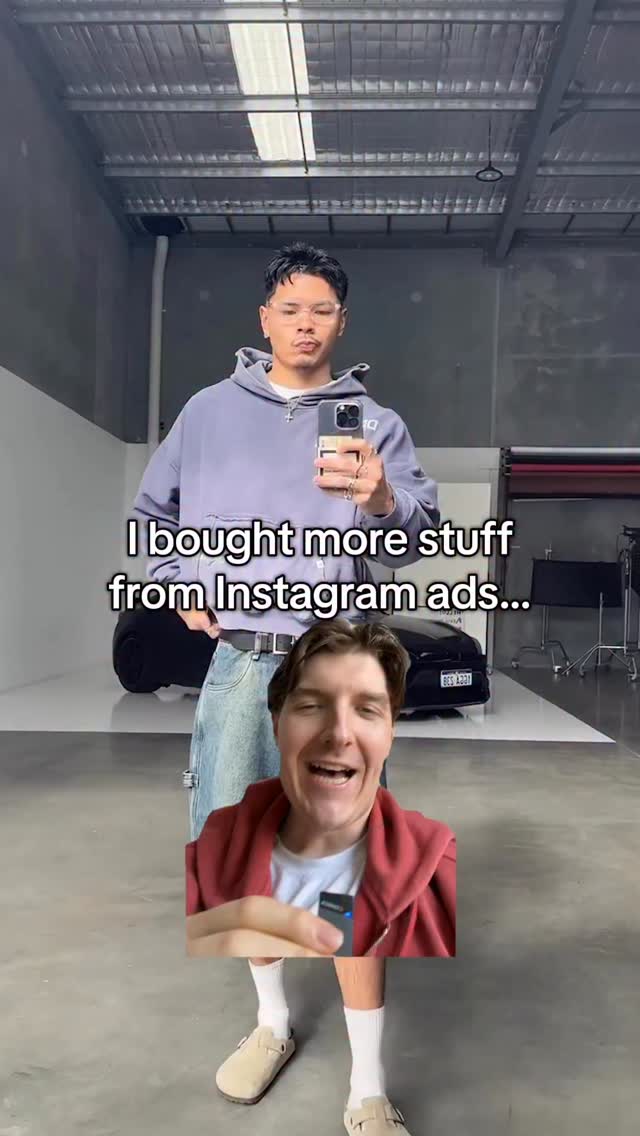 Instagram post by @okaylookingdude for DRMERS CLUB. Caption reads: I bought a hoodie from this ad from @drmersclub....