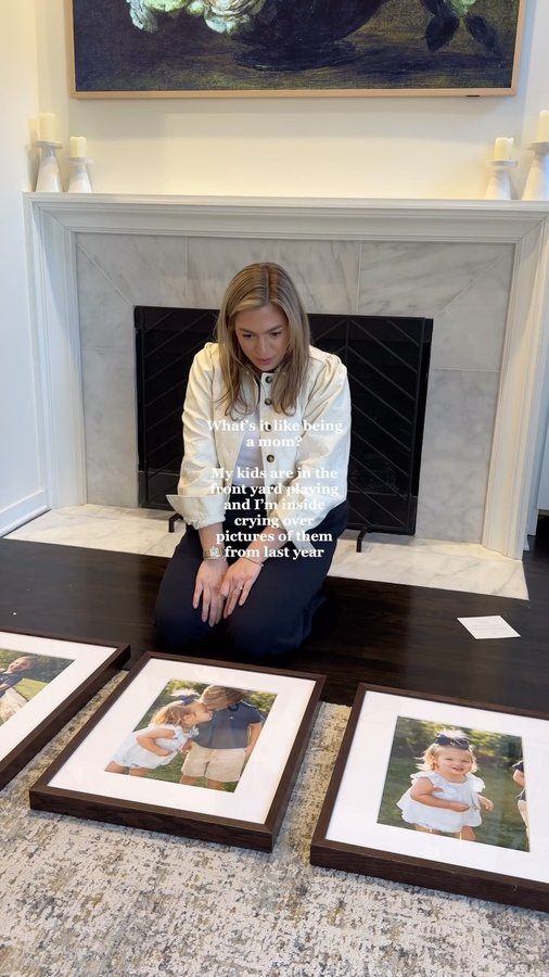 Instagram post by @cassidyandersonkids for Artifact Uprising. Caption reads: Motherhood is crying over pictures of your kids....