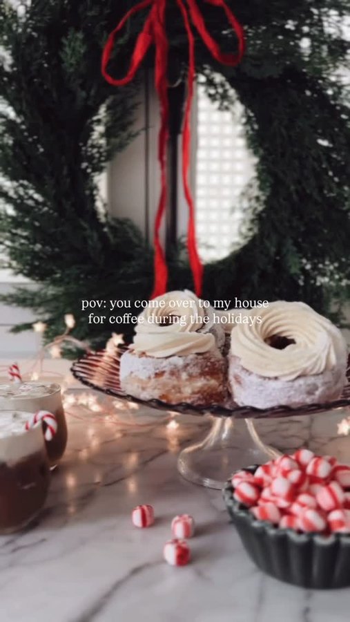 Instagram post by @jlgarvin for Anthropologie. Caption reads: Have a cup of cheer 🎅🏼 my holiday hosting &....