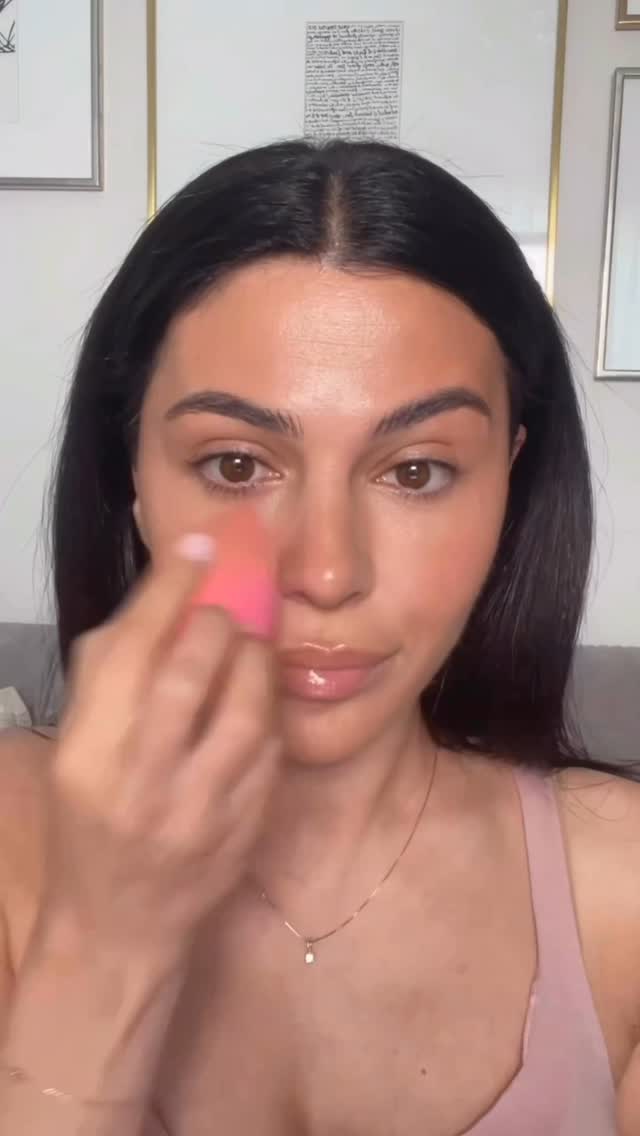 Instagram post by @tenipanosian for dalbaglobal. Caption reads: Glass skin makeup is so easy with just some key....