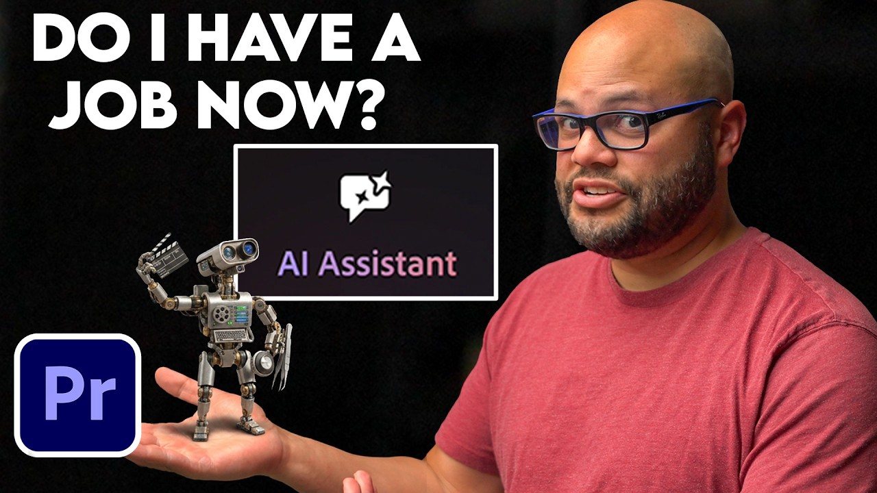 YouTube post by @JavierMercedes for Adobe Spark. Caption reads: Adobe has introduced AI Video Editing Assistants....