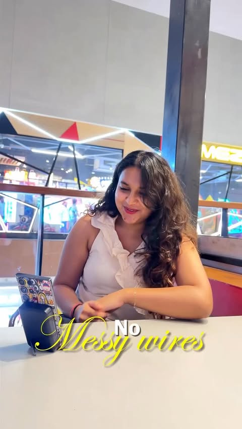 Instagram post by @niyatiidoshi for Belkin. Caption reads: Switch to belkin now!🫶🏻✨ Super convenient easy....