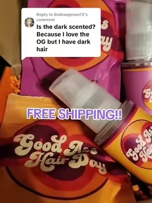 TikTok post by @tiffinator7 for Good Ass Hair Day. Caption reads: [...] free shipping on big bottles of @Good Ass....