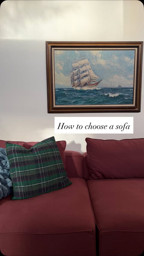 Instagram post by @lilswalty for Sixpenny. Caption reads: [...] the Yogi Sectional in Summer Plum from....