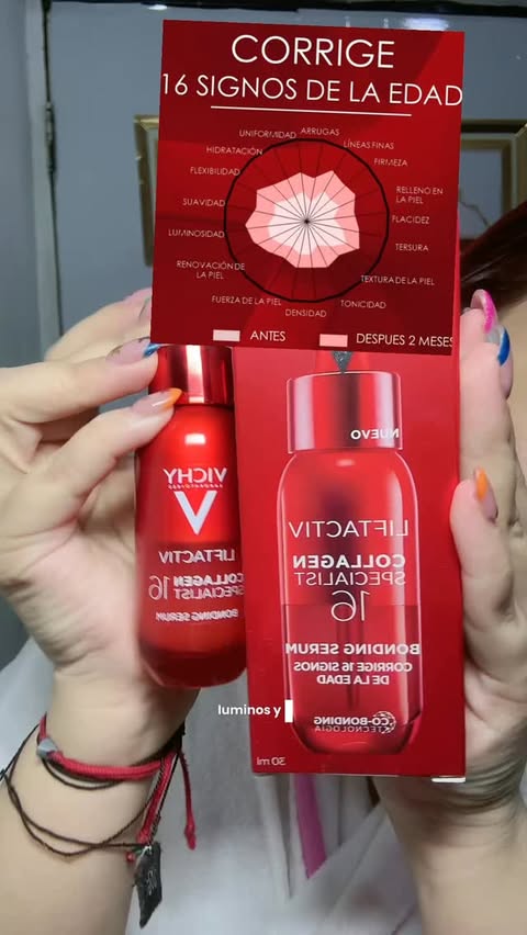 Instagram post by @seliiroja for For Me México. Caption reads: @vichylaboratoires mi serum favorito • #Collagen16....