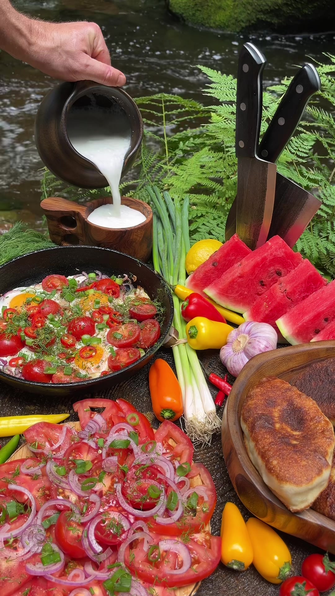 TikTok post by @momentosforest for The Nikos Knife. Caption reads: 🇺🇸 | Would you treat yourself to this incredibly....