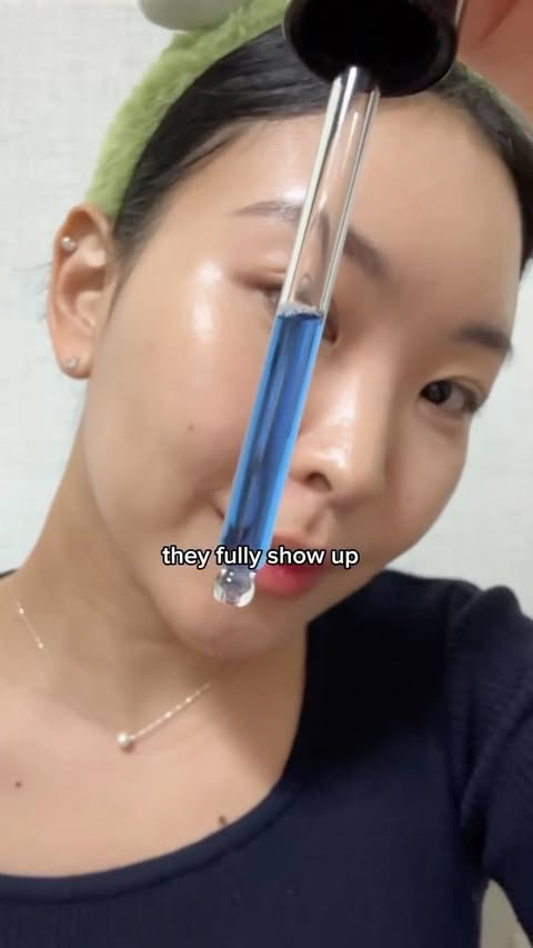 Instagram post by @skincare.zombie for Dear Klairs. Caption reads: Viral blue drops for painful acne💔 @klairs.global....