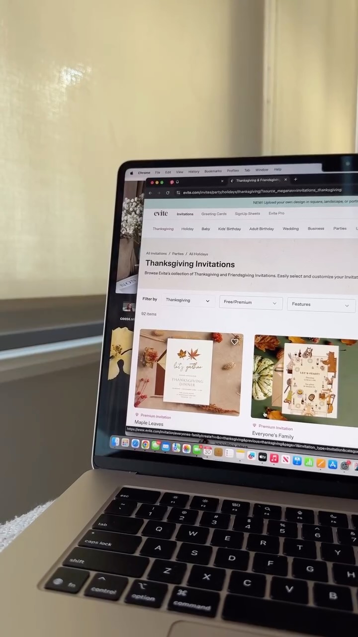 Instagram post by @angeline.eeya for Evite. Caption reads: Turkey & Friends with @evite - I’m always so busy....