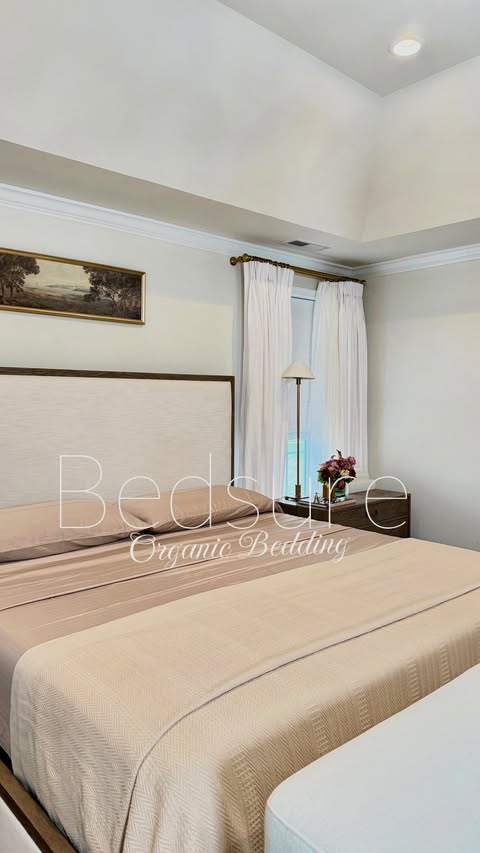 Instagram post by @karen_homestyle for Bedsure Home. Caption reads: [...] Grown Bamboo Viscose Sheet sets from....