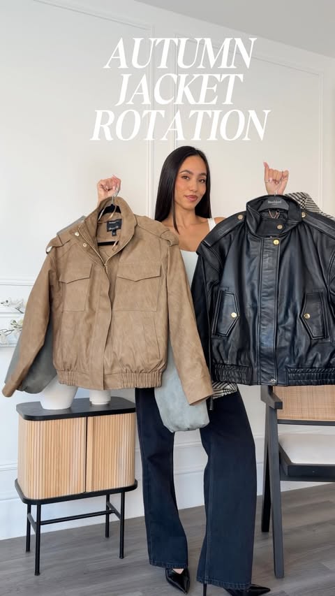 Instagram post by @ooliviaorza for River Island. Caption reads: [...] 🍂 which is your fave? Outfits from....