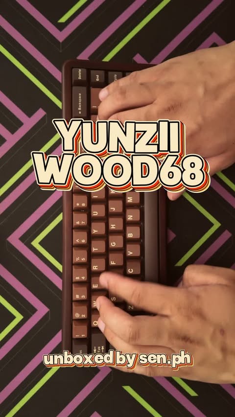 Instagram post by @ottawamk.ca for Yunzii. Caption reads: unboxed the @yunzii_keyboard wood68! • 🎥:....