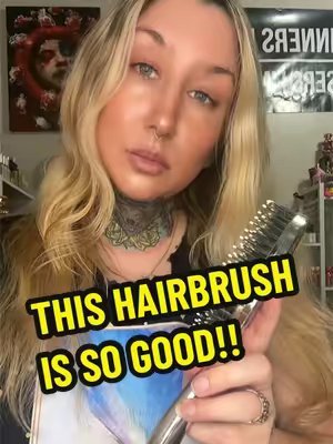 TikTok post by @mandi_puffs_perfz for Halovida. Caption reads: This hairbrush from @HALOVIDA is definitely it....