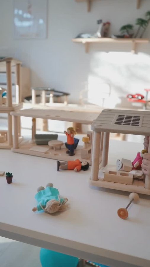 Instagram post by @ourmodernplayroom for PlanToys. Caption reads: [...] for a discount code! #gifted #playroom....