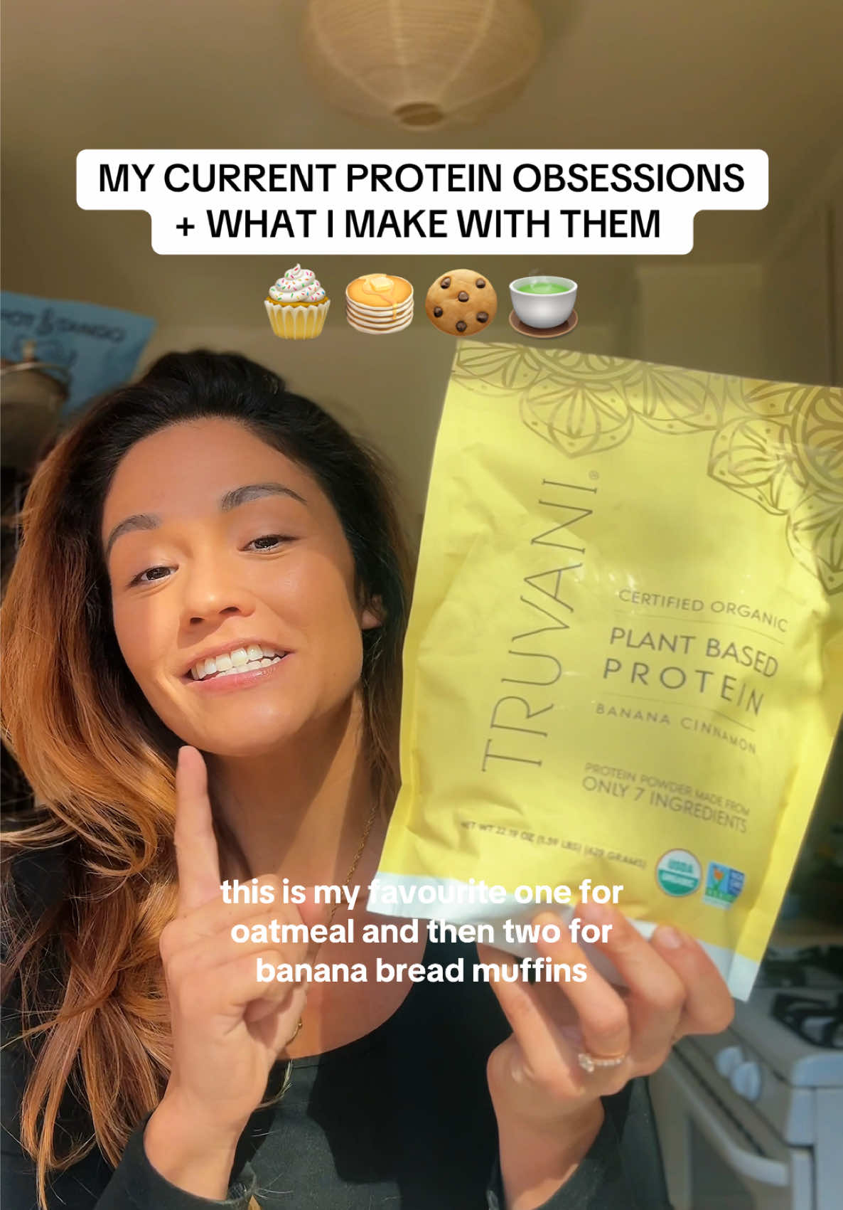 TikTok post by @torinishino for Truvani. Caption reads: [...] to make a video sharing them! 🤗😋 #truvani....