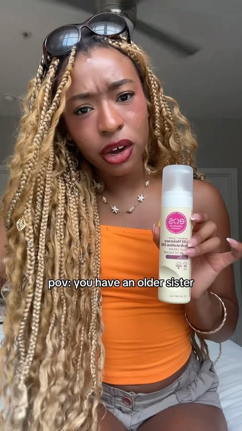 Instagram post by @myahadele for eos Products. Caption reads: Brb gonna start keeping all my @eosproducts in a....