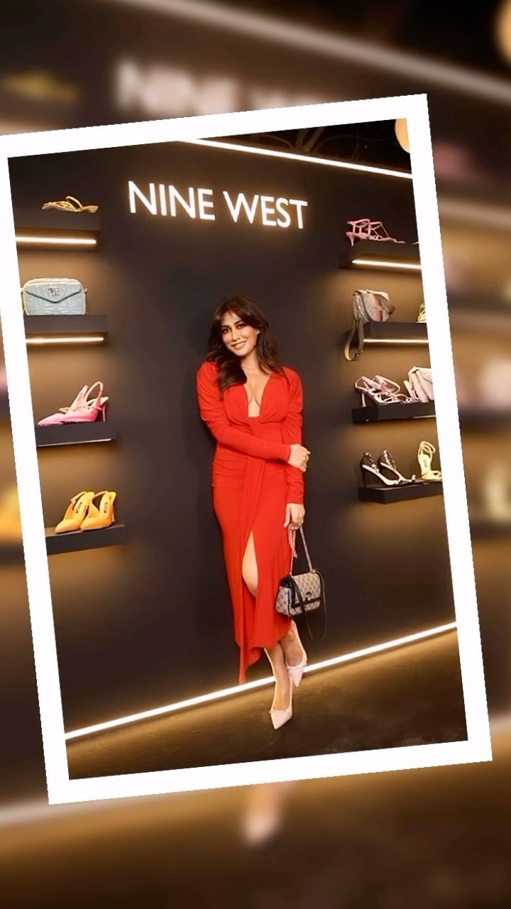 Instagram post by @chitrangda for Nine West. Caption reads: It was a truly GLAMOROUS affair as I unveiled the....
