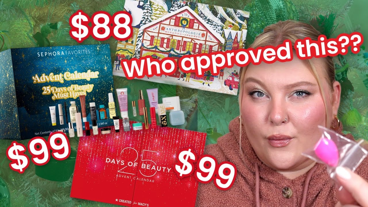 YouTube post by @LaurenMaeBeauty for BOXYCHARM. Caption reads: Sephora REDEEMED?? 3 Beauty Advent Calendars....