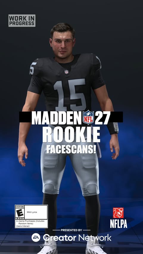 Instagram post by @ticoistocory for Electronic Arts. Caption reads: #PresentedByEACreatorNetwork #Madden27 🚨 THEY'RE....
