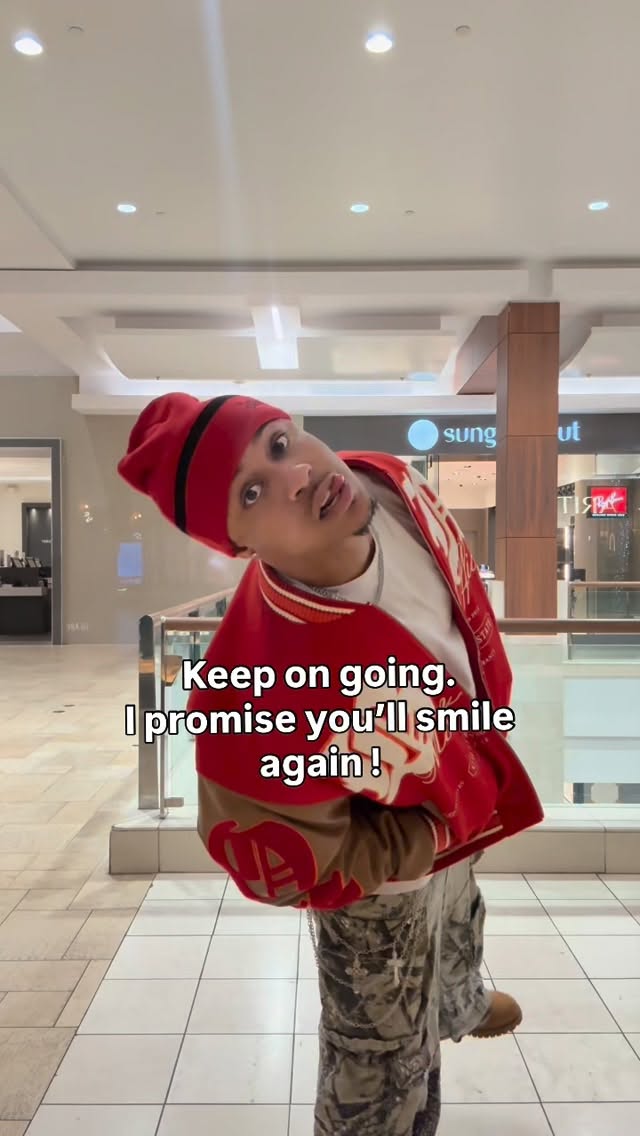 Instagram post by @thatsbraxton_ for boohooMAN. Caption reads: 😎
•
•jacket: @boohoomanofficial.