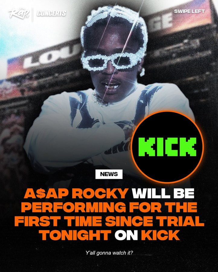 Instagram post by @concert for Rolling Loud. Caption reads: CLICK THE LINK IN BIO TO WATCH ROLLING LOUD LIVE &....