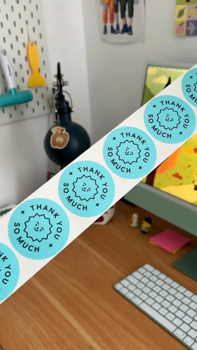 Instagram post by @konistudio for Kittl. Caption reads: Designing a new packaging sticker with....