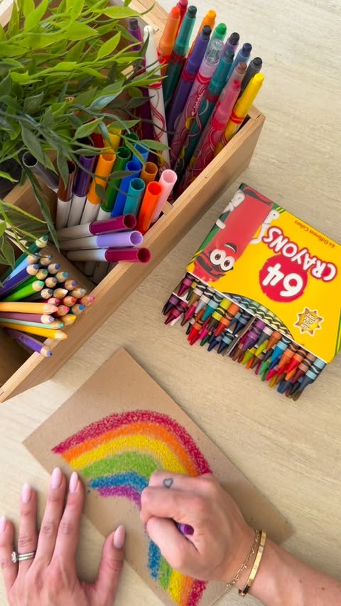 Instagram post by @littlemissbrightt for Crayola. Caption reads: Crayolas Creativity Week is fast approaching!....