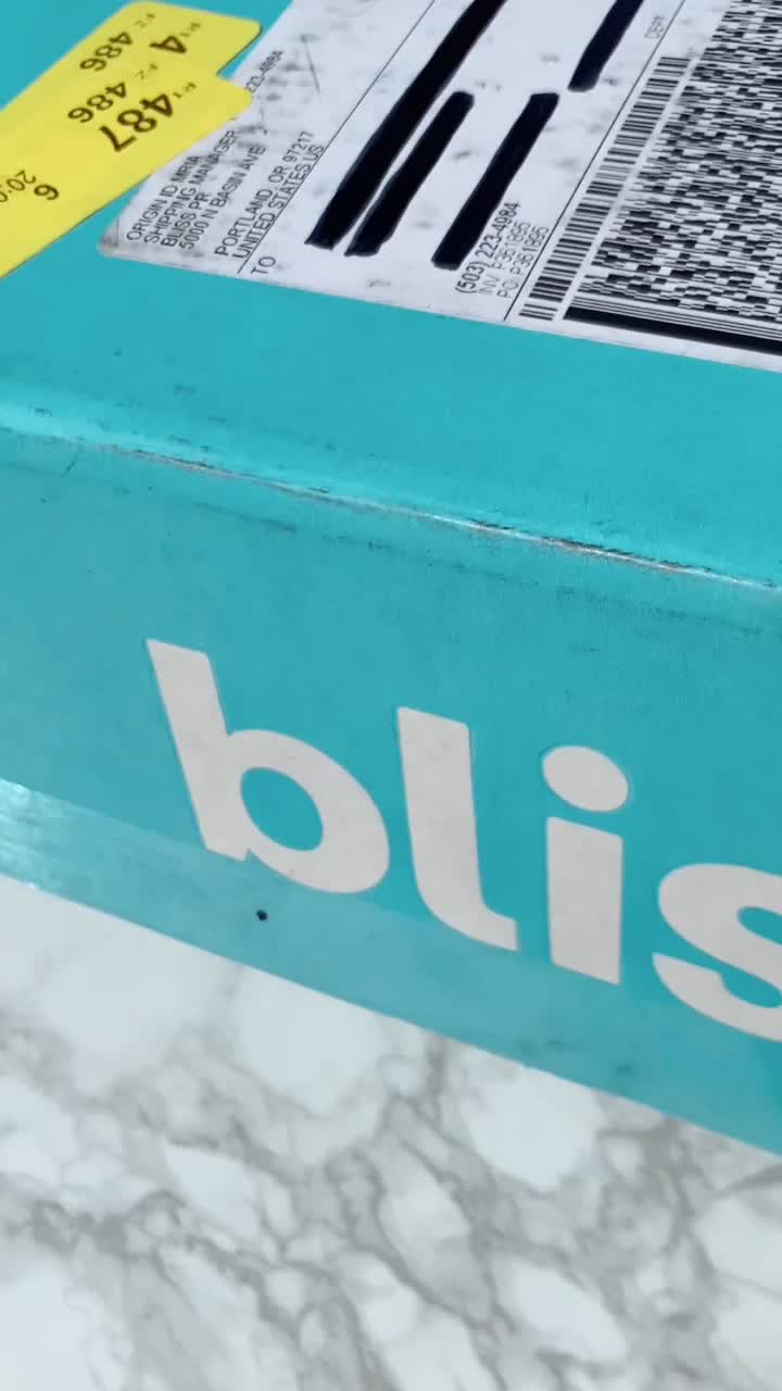 TikTok post by @.alexvsco for Bliss World. Caption reads: thank you @bliss for theses amazing products🥰 day....