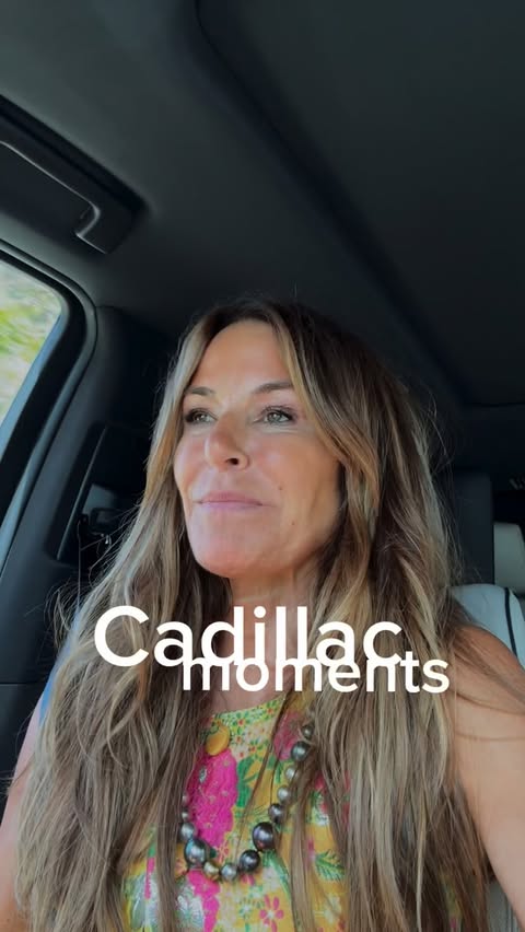 Instagram post by @kellybensimon for Cadillac. Caption reads: Have I told you how amazing this @cadillac is!!....
