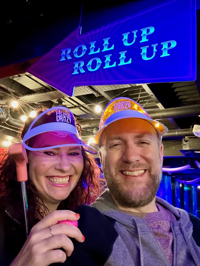 Instagram post by @tuckinandtalk for Gifted Social. Caption reads: CRAZY GOLF FANS roll up roll up 😂⛳️ Swipe Left ⬅️....