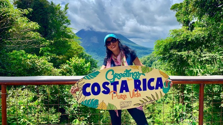 Instagram post by @profsilviavianello for National Geographic Travel. Caption reads: Organizing a trip to Costa Rica from #Dubai was....