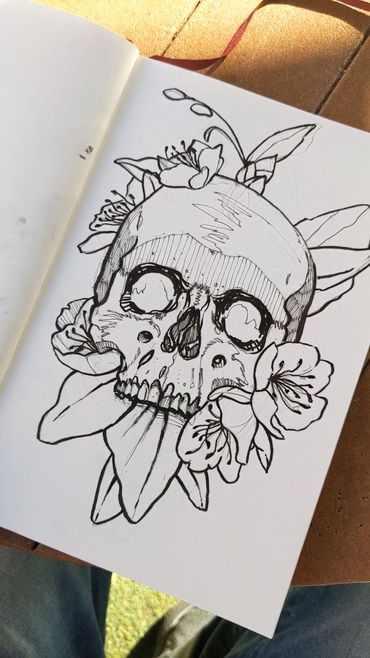 Instagram post by @mattheathart for Kuretake ZIG. Caption reads: I got to sit outside and finish a sketch....