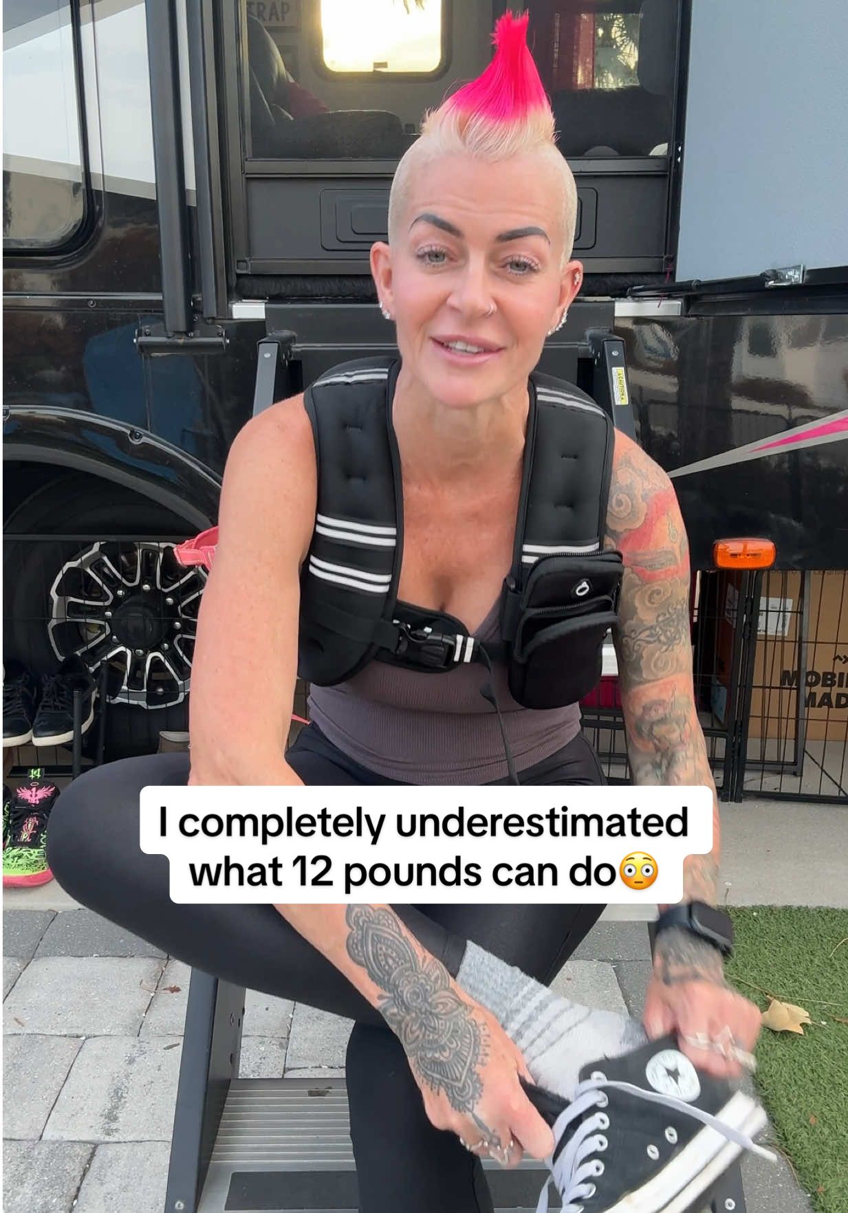 TikTok post by @trynsomethingnew for Zelus Fitness. Caption reads: [...] one of these vests. I have the @ZELUS....