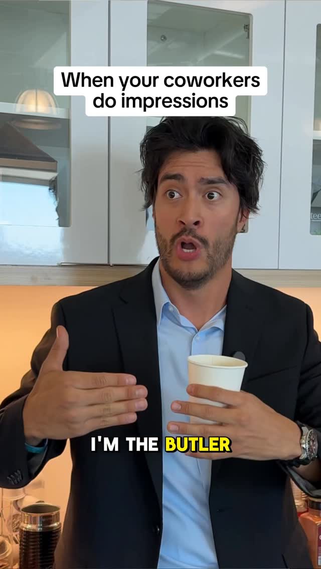 Instagram post by @fentifriedchicken for ClickUp. Caption reads: That one coworker who thinks they’re on SNL …....