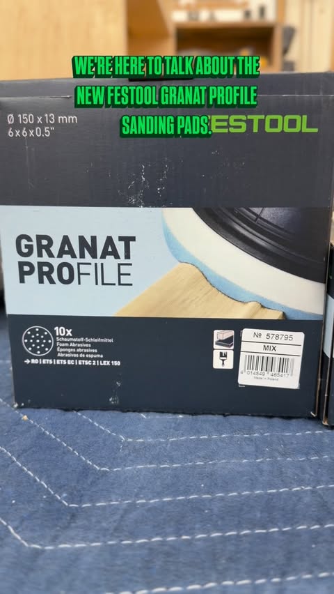 Instagram post by @nolanbuilt for Festool USA. Caption reads: They say the perfect finish doesn’t come in the....