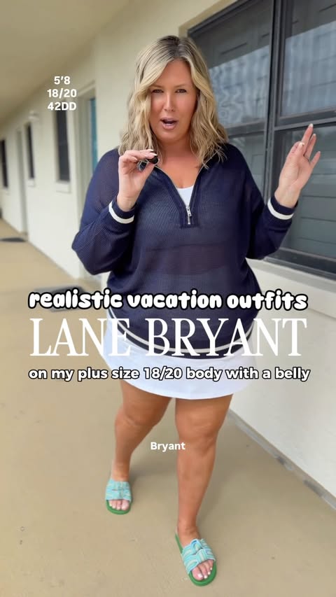 Instagram post by @ashley_dorough for Lane Bryant. Caption reads: SIZES 14-32 👉 SALE STARTS NOW!!✨LANE BRYANT....