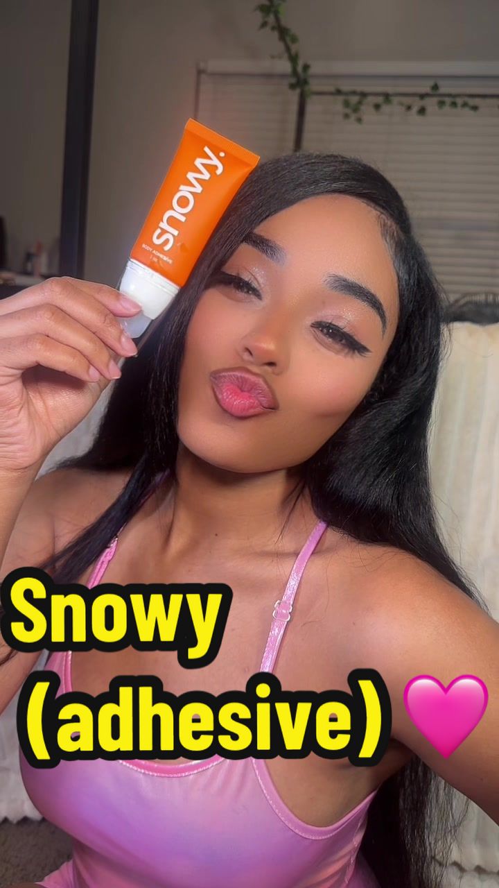 TikTok post by @thesashagomez for Snowy Care. Caption reads: Keep it flawless, keep it secure  No more outfit....