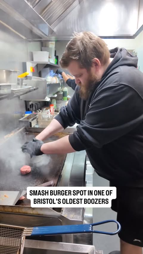 Instagram post by @bosfinesse for Uber Eats. Caption reads: Ad - SMASH BURGER SPOT IN ONE OF BRISTOL’S OLDEST....