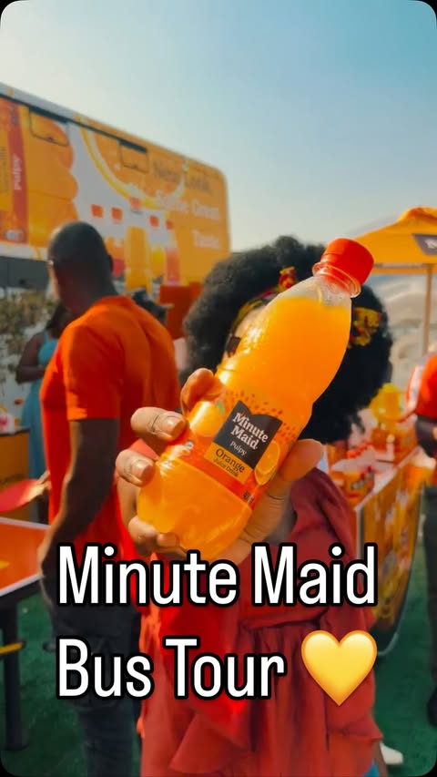 Instagram post by @officially_mrsmtima for Minute Maid. Caption reads: [...] weekend? Spreading love and life with Minute....