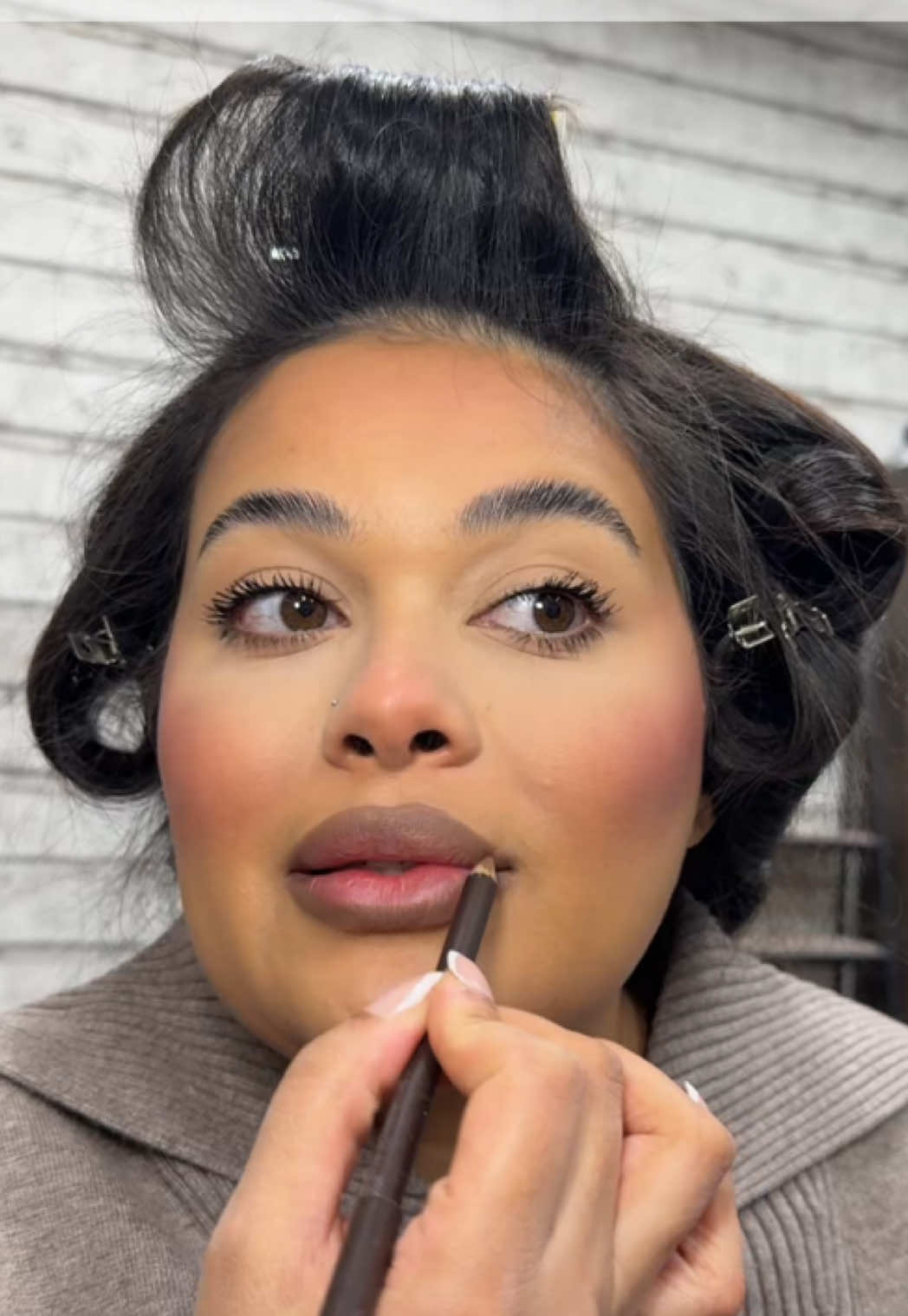 TikTok post by @jeaninedoleh for Intense Oud. Caption reads: GRWM: Girls’ night makeup + hair ready 💋🔥 @rhode....