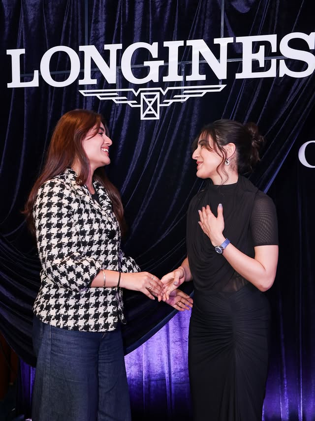 Instagram post by @shivani__parihar for Longines. Caption reads: Owning the moment with @longines ✨ for the global....