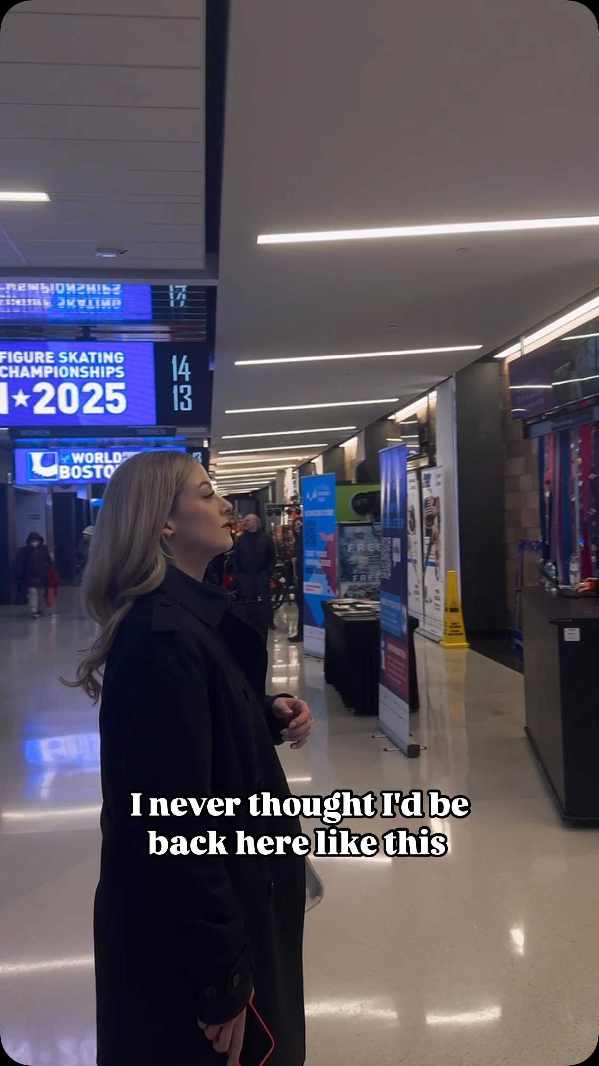 Instagram post by @graciegold95 for Crown Publishing. Caption reads: I’m back in Boston, where my Olympic dream began....